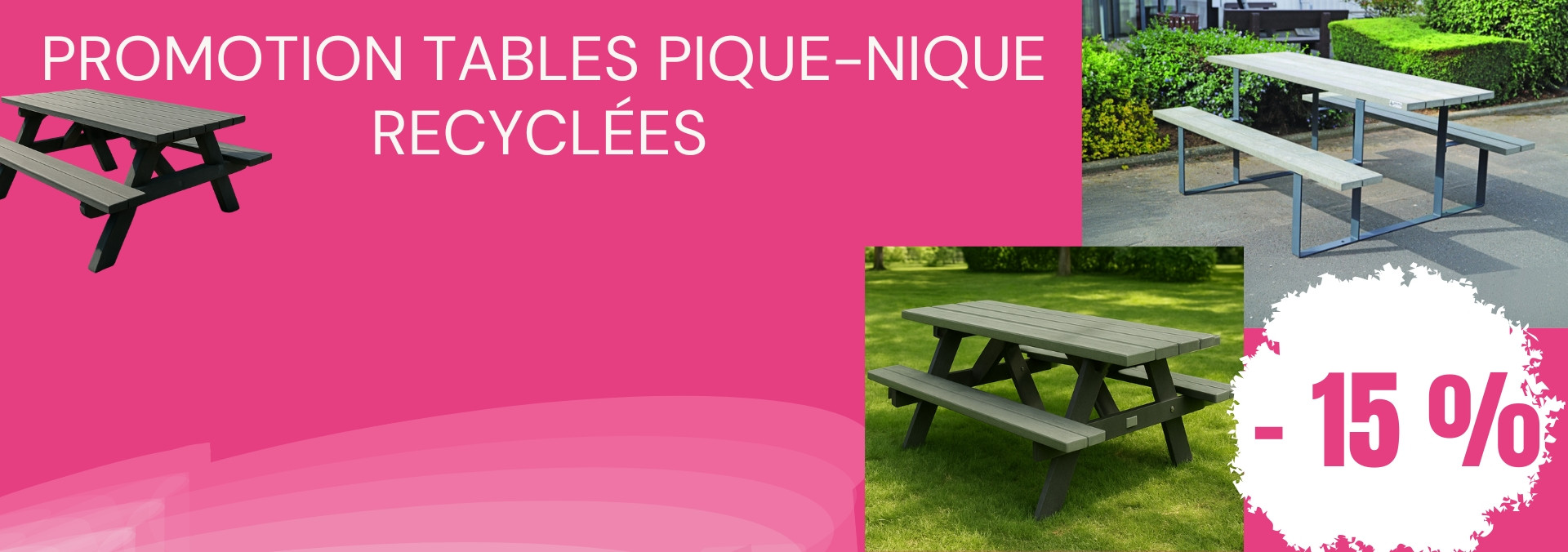 Mobilier urbain pour collectivité en plastique recyclé